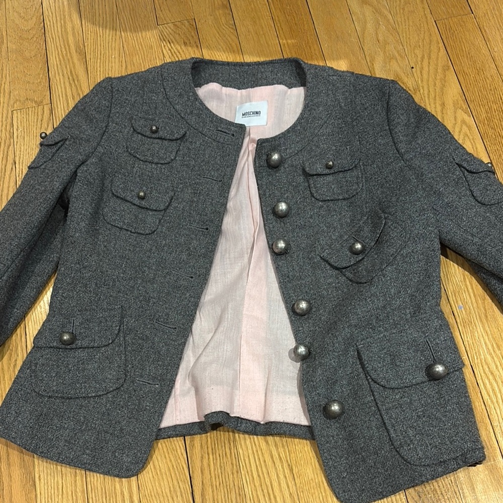 Vintage Moschino Gray Buttoned Jacket